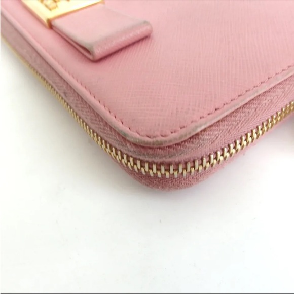 Authentic PRADA Ribbon Pink Leather Wallet - Picture 5 of 12